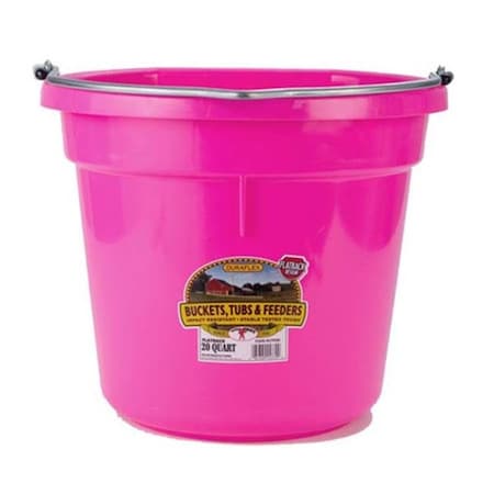 Miller Miller P20FBHOTPINK6 Little Giant Plastic Flat Back Bucket - 20 Quart P20FBHOTPINK6